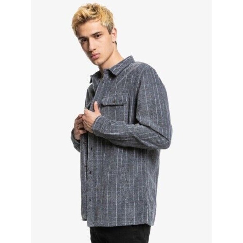 Quicksilver Men’s Lewins Long Sleeve Flannel Grindle cord fabric  Shirt Small